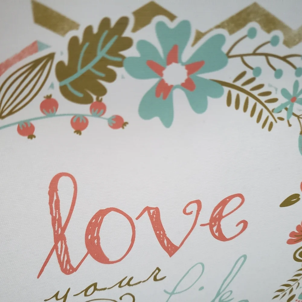 Floral and Geometric Wreath Wall Art - Love Your Life New